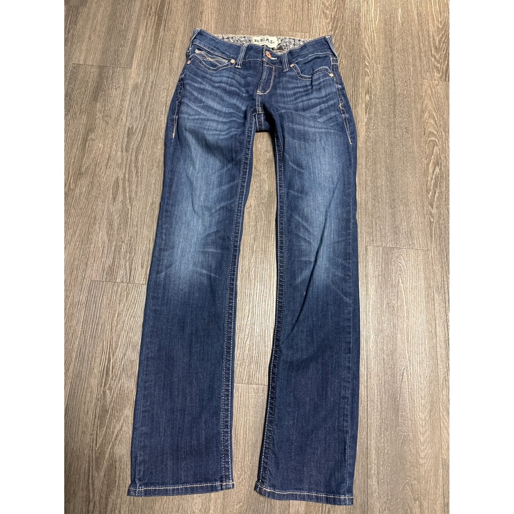 Ariat Real Everlee Straight Leg Jeans 29L Dark Wash Irvine MX20F23HR